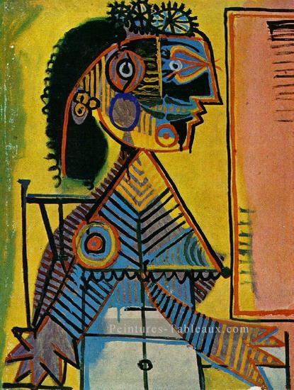 Portrait Femme au col vert Marie Therese Walter 1938 cubiste Pablo Picasso Peintures à l'huile
